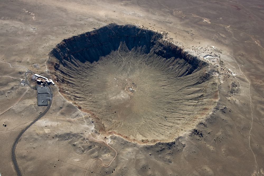 Meteoritenkrater Tripodo.de Barringer Krater USA Amerika Einschlag 