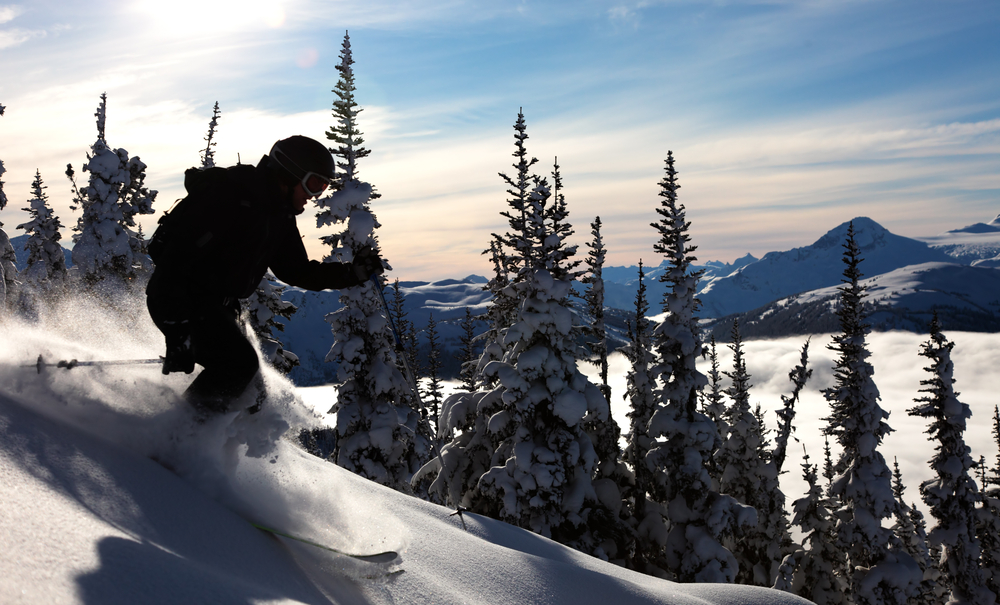 winter in kanada tripodo.de skifahrer skifahren kanada winter bäume winterlandschaft piste