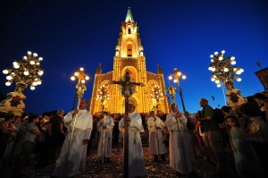 Barocke Kirche Malta Tripodo Ghajnsielem Prozession