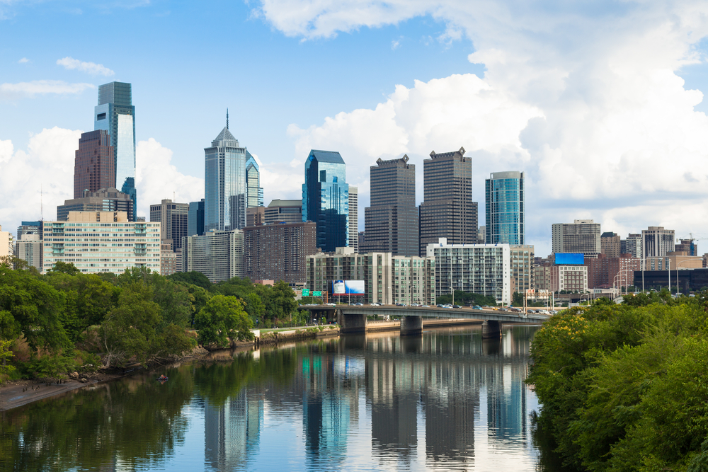 Philadelphia, tripodo, tripodo blog, wolkenkratzer, usa, skyline, schuylkill river, skyscraper