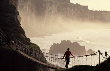 Carrick-a-Rede-Ropw Bridge in Antrim/Nordirland