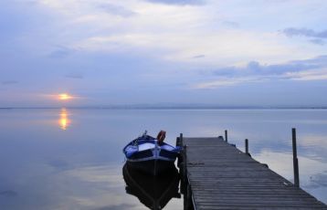 | Sonnenaufgang am Albufera See.