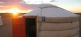 Mongolische Jurte in der Abendsonne