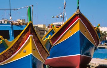 Typische Boote auf Malta