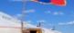 Jurte und Nationalflagge der Mongolei